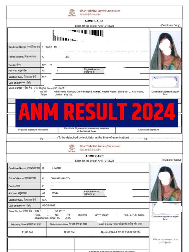 BTSC ANM Result 2024