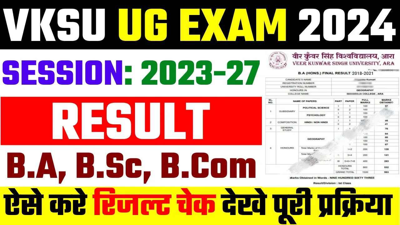 VKSU UG 1st Semester Result 2023-27